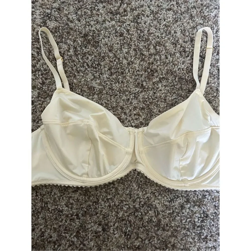 Anthropologie Yellow Silk-Like Unlined Bra Size XL
